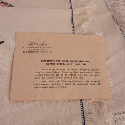 Lot 132: Handpainted Vintage Tablecloth 