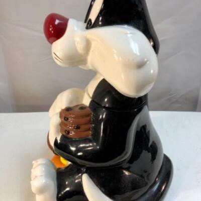 Vintage 1998 Looney Tunes Tweety Bird and Sylvester the Cat Cookie Jar YD#020-1220-00228