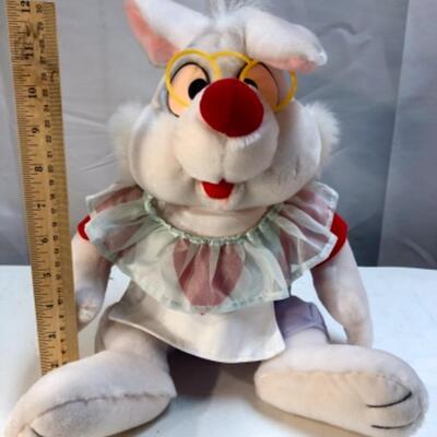 Vintage Disneyland Plush White Rabbit Doll Alice in Wonderland