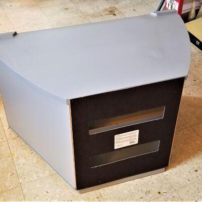 Lot #51  Contemporary Tv/Component Stand with glass doors