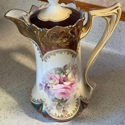 Hand painted porcelain tea server 