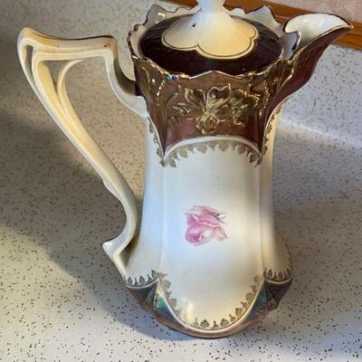 Hand painted porcelain tea server 