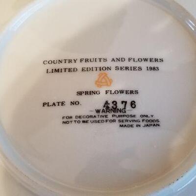 Lot #61 Limited Edition Four Plate Set - Country Fruits and Flowers