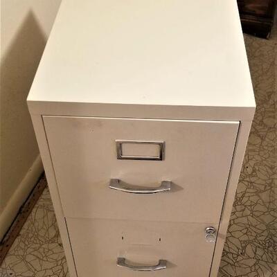 Lot #63  Two Drawer Metal File Cabinet with Key