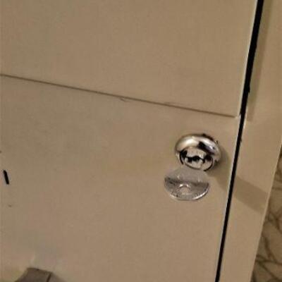 Lot #63  Two Drawer Metal File Cabinet with Key
