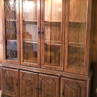 Lot #65  Classic Lighted China Cabinet - good condition