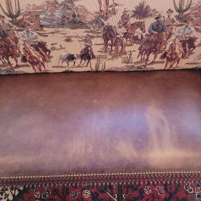 Lot 165: Western Cowboy Theme Settee Couch 84