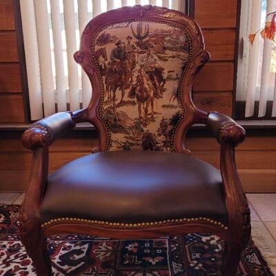 Lot 166: Western Cowboy Theme Chair