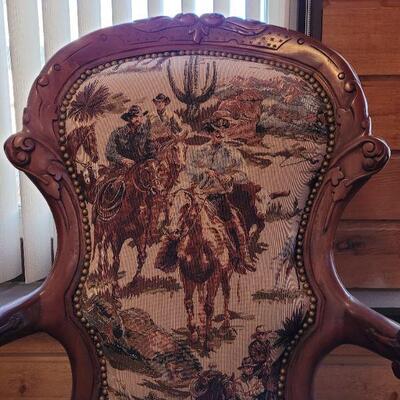 Lot 166: Western Cowboy Theme Chair