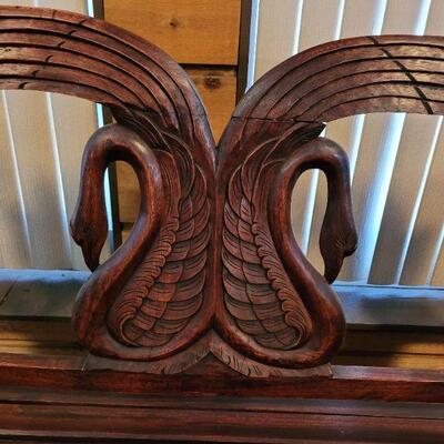 Lot 173: Carved Swan Bench 53