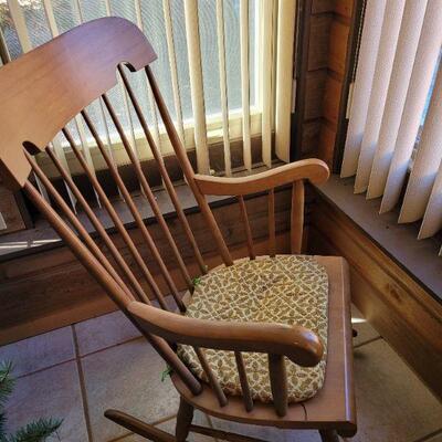 Lot 175: Vintage Rocking Chair with Cushion 
