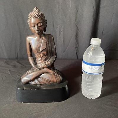 LOT#44LR: Rosewood Figure of a Seated Buddha
