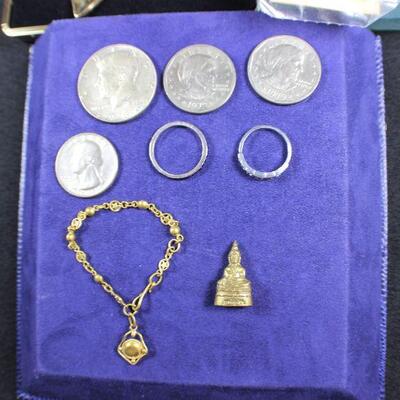 LOT#64J: Costume Jewelry  & Coin Lot