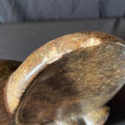 LOT#77LR: Abstract Stone Elephant "Mother and Child"