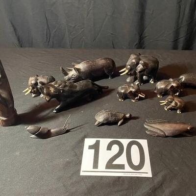 LOT#120LR: Rosewood Animals