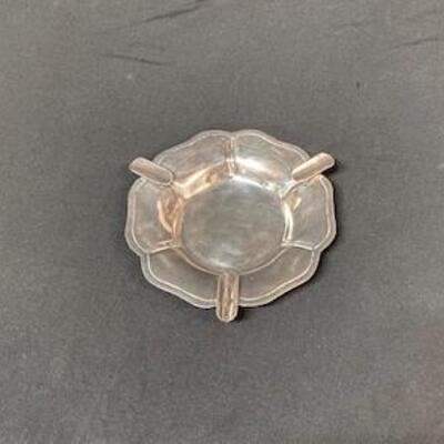 LOT#158J: Sterling Silver Ashtray [103g]