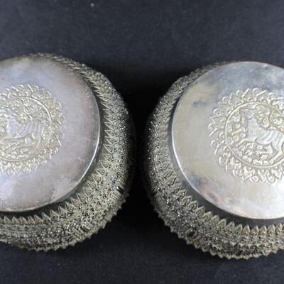 LOT#202J: Tested .999 Silver Antique Cambodian Bowls (168 grams)