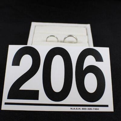 LOT#206J: Stamped Platinum Band Set [11.3g]