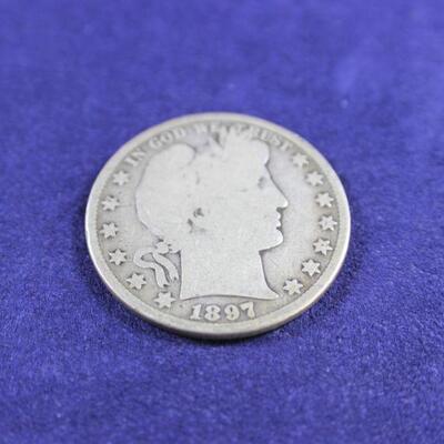 LOT#214J: 1897 Barber Half Dollar Lot #2