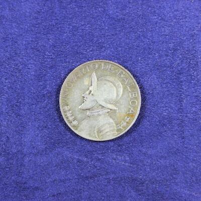 LOT#217J: 1930 Half Balboa Panama Silver