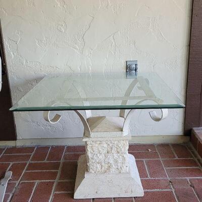 Lot 185: Larrabee's Glass Top Side Table 26