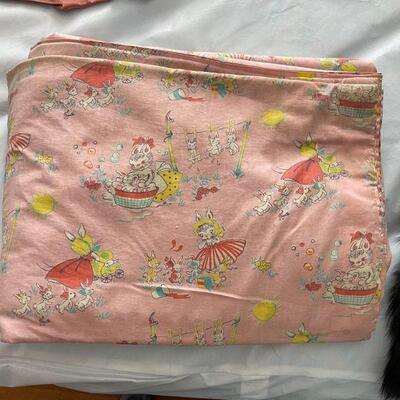 Vintage textile child's handmade blanket