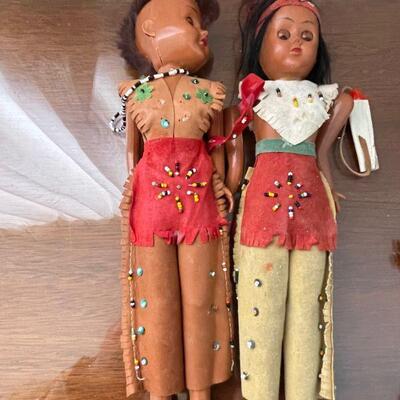 2 Native American Dolls 