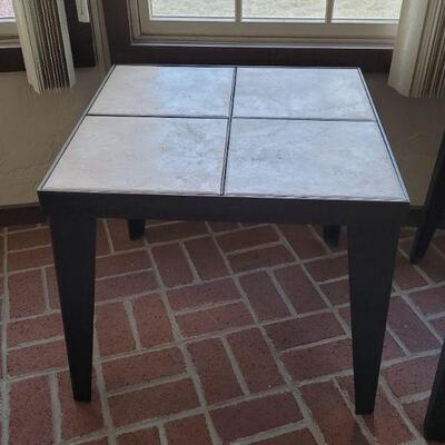 Lot 189: Larrabee's Metal and Tile Side Table 24