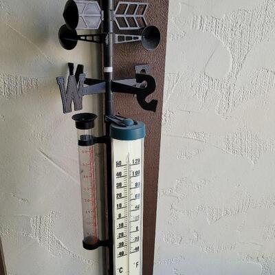 Lot 193: Thermometer, Rain Guage, Wind Vane 