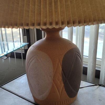 Lot 195: Ceramic Lamp 27" tall
