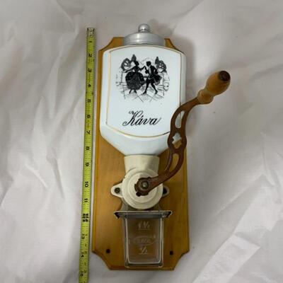.16. VINTAGE | â€œKÃ¡vaâ€ Silhouette Coffee Grinder | Cast Iron & Ceramic