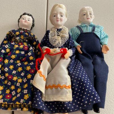 3 vintage porcelain dolls 