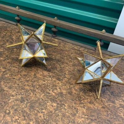 Mirrored Star Ornaments, set of 2
