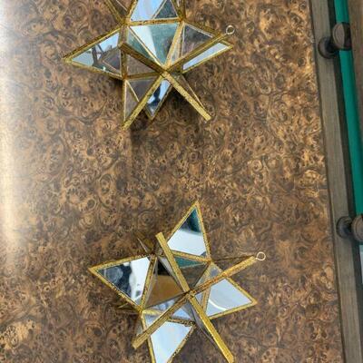 Mirrored Star Ornaments, set of 2