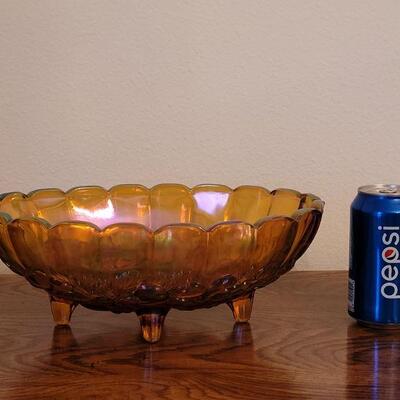 Lot 229: Carnival Glass Footed Dish