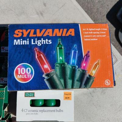 Christmas lights and bulbs