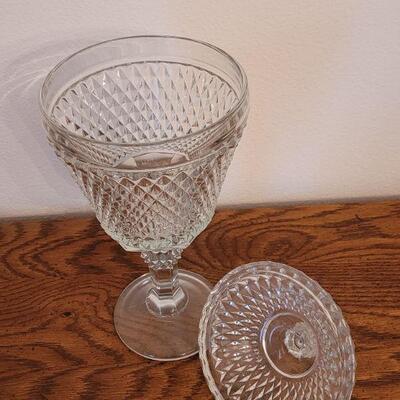 Lot 232: Vintage Indiana Glass Pedestal Candy Dish