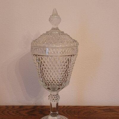 Lot 232: Vintage Indiana Glass Pedestal Candy Dish