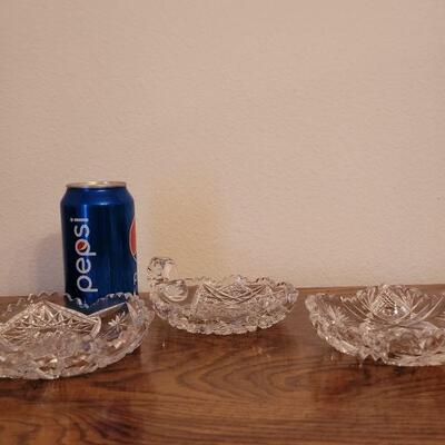 Lot 233: (3) Cut Crystal Dishes