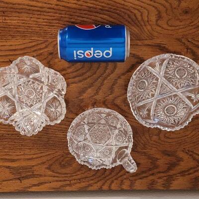 Lot 233: (3) Cut Crystal Dishes