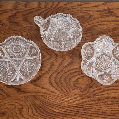 Lot 233: (3) Cut Crystal Dishes