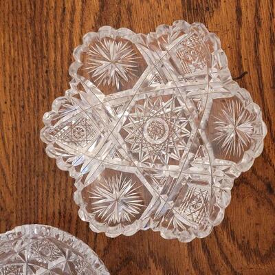 Lot 233: (3) Cut Crystal Dishes