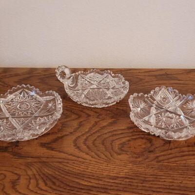 Lot 233: (3) Cut Crystal Dishes