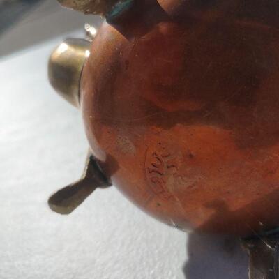 Small multi metal teapot