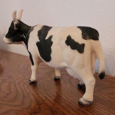 Lot 239: Vintage Velvet Plastic Cow