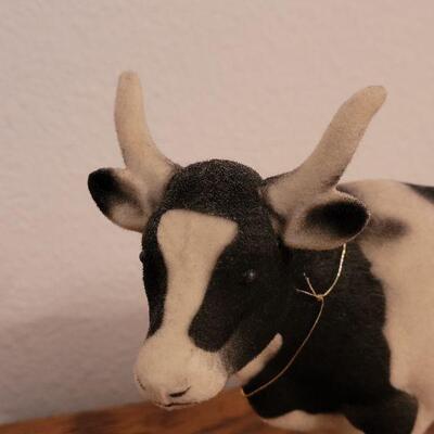 Lot 239: Vintage Velvet Plastic Cow