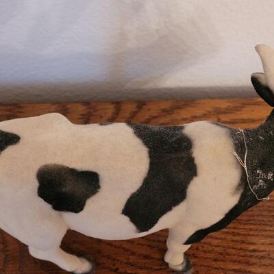 Lot 239: Vintage Velvet Plastic Cow