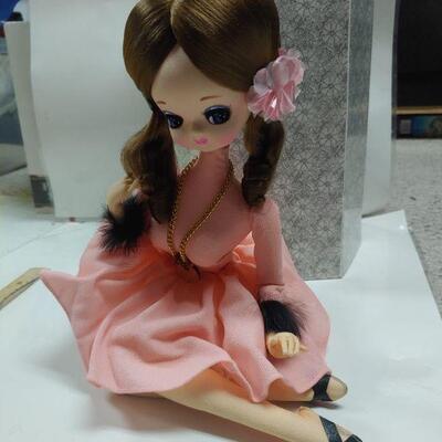 Vintage doll with case
