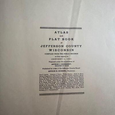 Platt book Jefferson County, Wi 1941