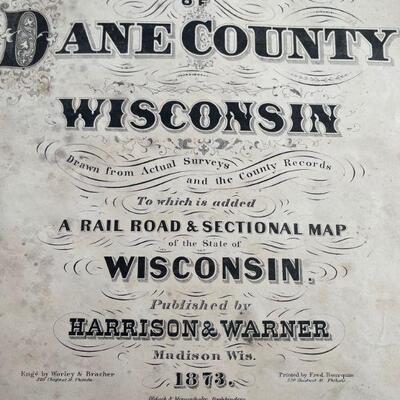 Platt Dane Co. Wisconsin 1873